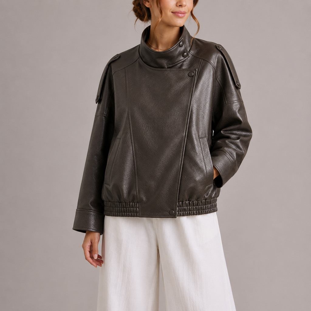 Women's Cropped Jacket for Autumn Winter Everyday Wear