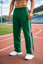 Men's Athletic Track Pants with Side Stripes Everyday