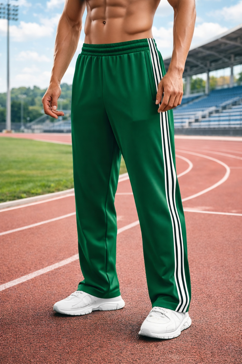 Men's Athletic Track Pants with Side Stripes Everyday