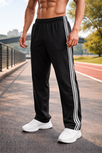 Men's Athletic Track Pants with Side Stripes Everyday