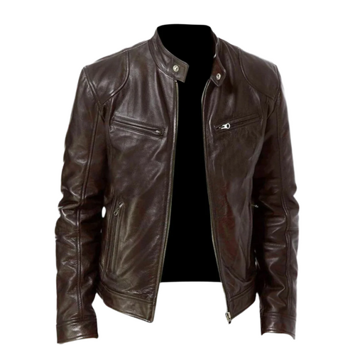Men's Biker Jacket for Autumn Winter Everyday Layering