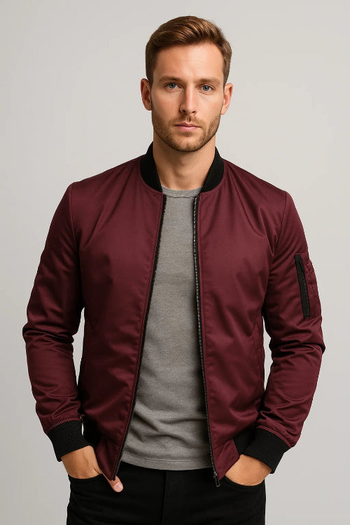 Men's Bomber Jacket for Everyday Autumn Winter Wear