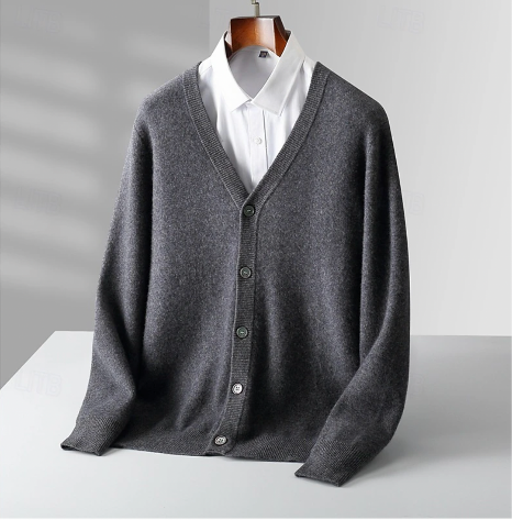 Men's Buttoned Cardigan Sweater for Autumn Winter Wardrobes