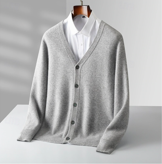 Men's Buttoned Cardigan Sweater for Autumn Winter Wardrobes