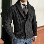 Men's Cable Knit Cardigan for Refined Seasonal Wear