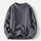 Men's Cable Knit Crew Neck Sweater
