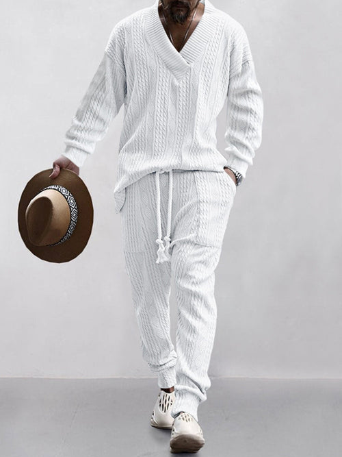 Men's Cable Knit Loungewear Set