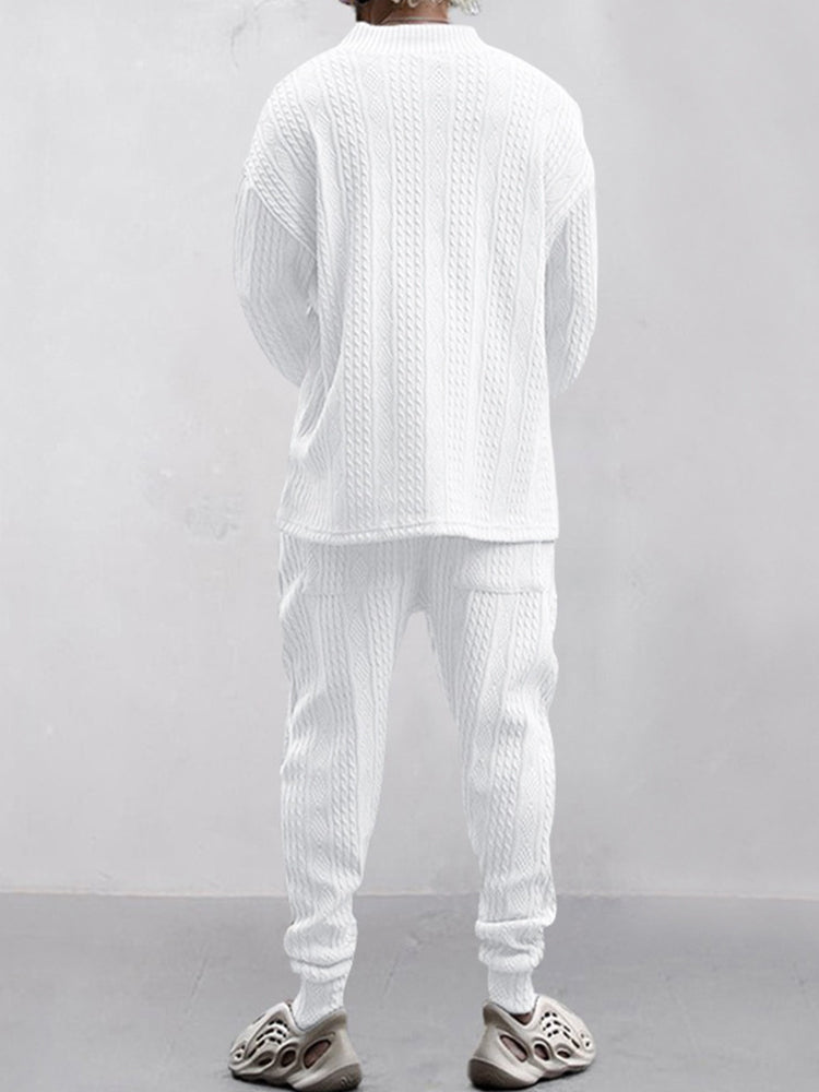 Men's Cable Knit Loungewear Set