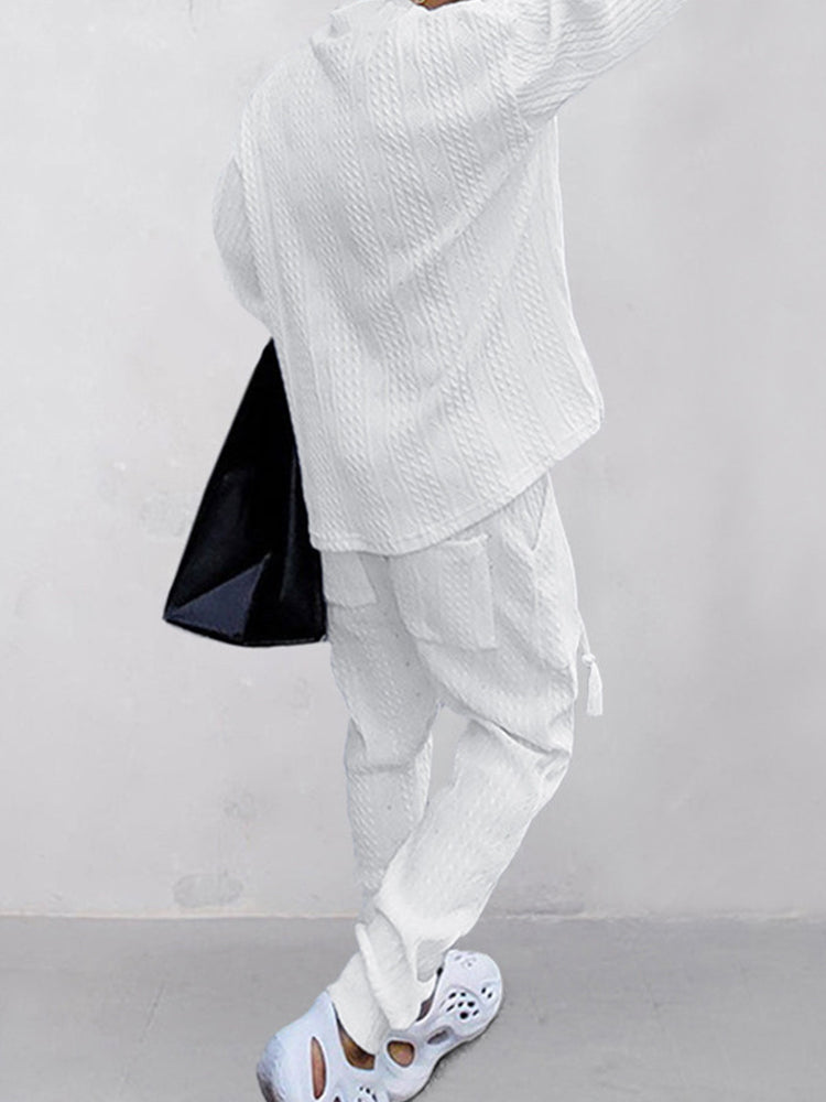 Men's Cable Knit Loungewear Set