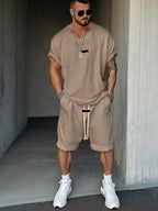 Men's Casual T-Shirt and Shorts Set