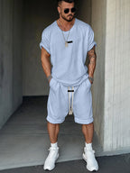 Men's Casual T-Shirt and Shorts Set