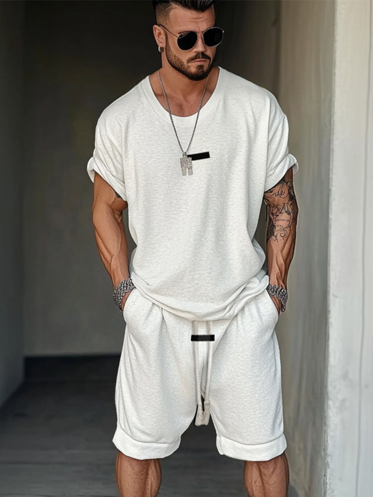 Men's Casual T-Shirt and Shorts Set