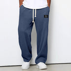 Men's Casual Textured Drawstring Pants for Everyday Wear
