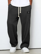 Men's Casual Textured Drawstring Pants for Everyday Wear