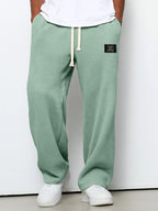 Men's Casual Textured Drawstring Pants for Everyday Wear