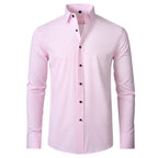 Men's Classic Long Sleeve Button Up Shirt Style