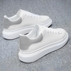 Men's Classic White Platform Sneakers for Everyday Wear