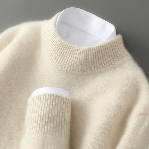 Men's Crew Neck Sweater for Cooler Seasonal Wear