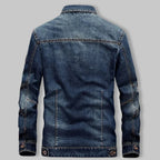 Men's Denim Jacket with Chest Pockets for Autumn
