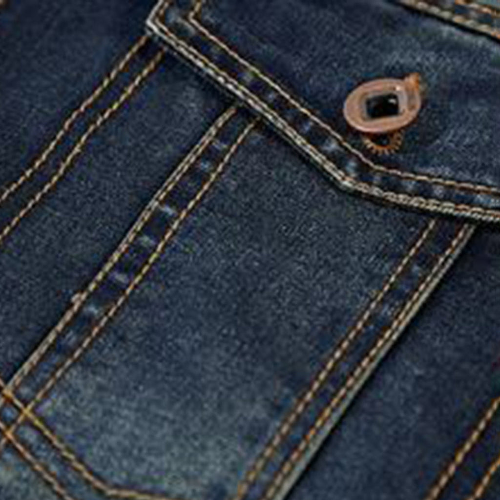 Men's Denim Jacket with Chest Pockets for Autumn