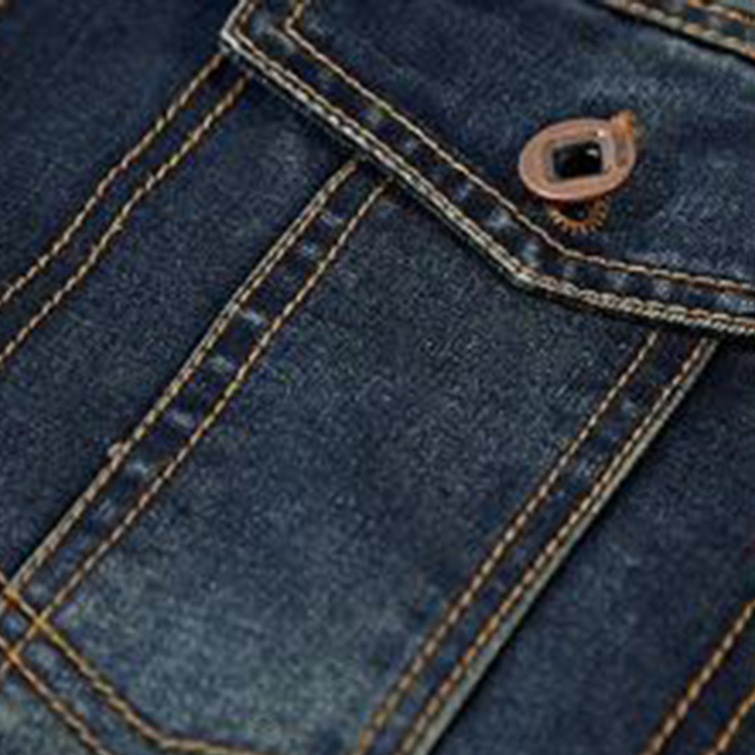 Men's Denim Jacket with Chest Pockets for Autumn