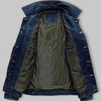 Men's Denim Jacket with Chest Pockets for Autumn
