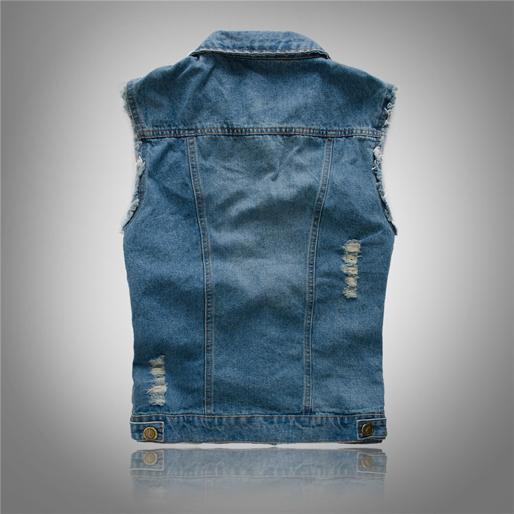 Men's Denim Vest for Layering and Leisure Wear