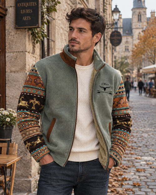 Men's Fleece Jacket for Autumn Winter Outdoor Wear