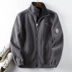 Men's Full-Zip Fleece Jacket for Autumn Winter Wear