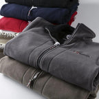 Men's Full-Zip Fleece Jacket for Autumn Winter Wear