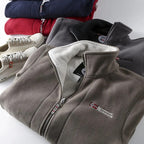 Men's Full-Zip Fleece Jacket for Autumn Winter Wear