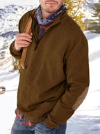 Men's Half-Zip Pullover Sweater for Autumn Wear