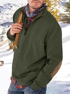 Men's Half-Zip Pullover Sweater for Autumn Wear