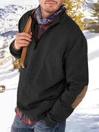 Men's Half-Zip Pullover Sweater for Autumn Wear