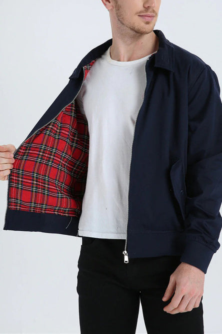 Men's Harrington Jacket for Autumn Winter Everyday Wear