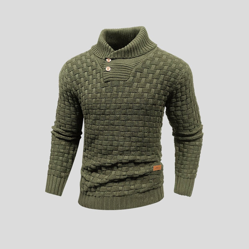 Men's High Neck Sweater for Cooler Days