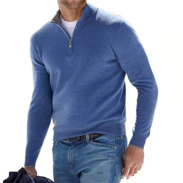 Men's High Neck Sweater for Seasonal Layering