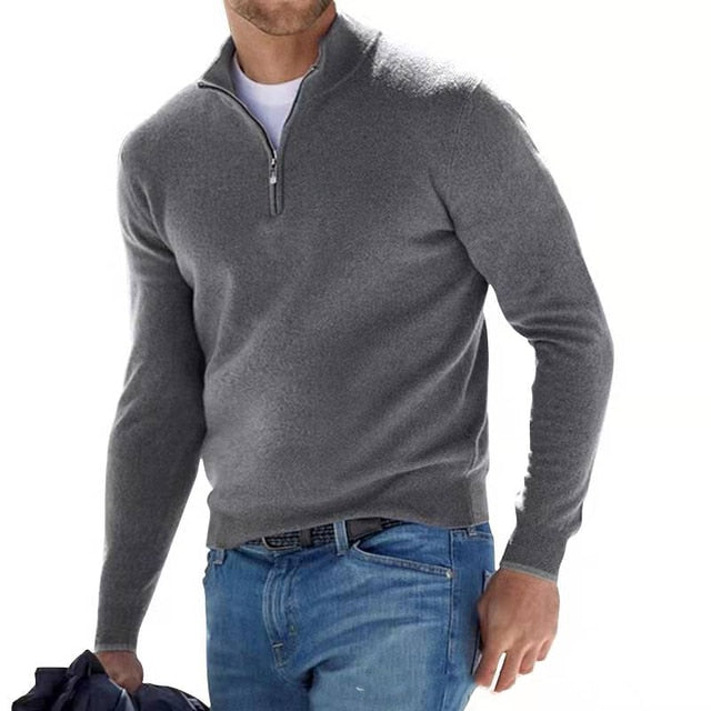 Men's High Neck Sweater for Seasonal Layering