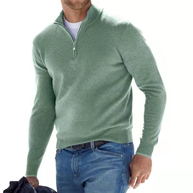 Men's High Neck Sweater for Seasonal Layering