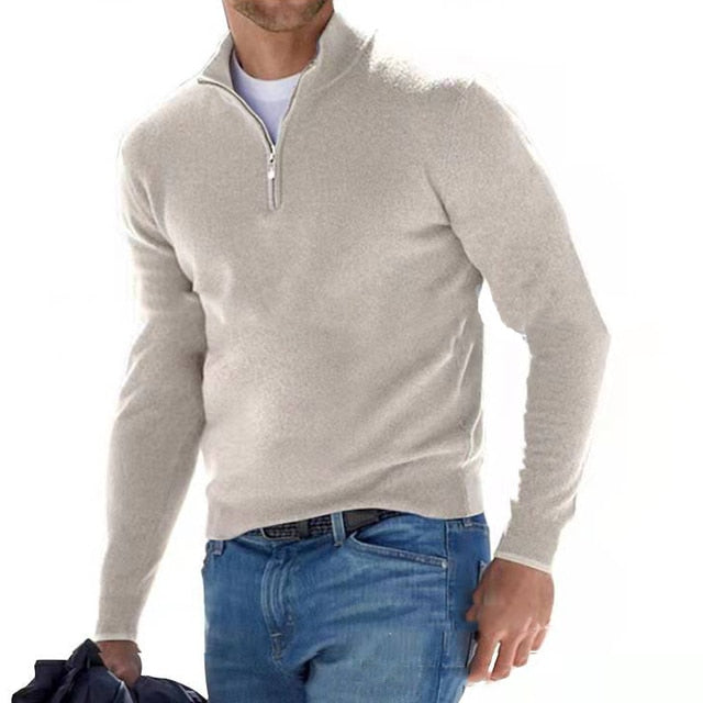 Men's High Neck Sweater for Seasonal Layering