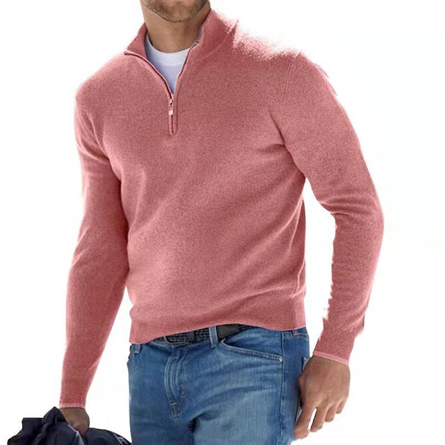 Men's High Neck Sweater for Seasonal Layering