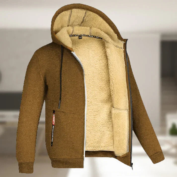 Men's Hooded Jacket for Autumn Winter Outdoor Wear