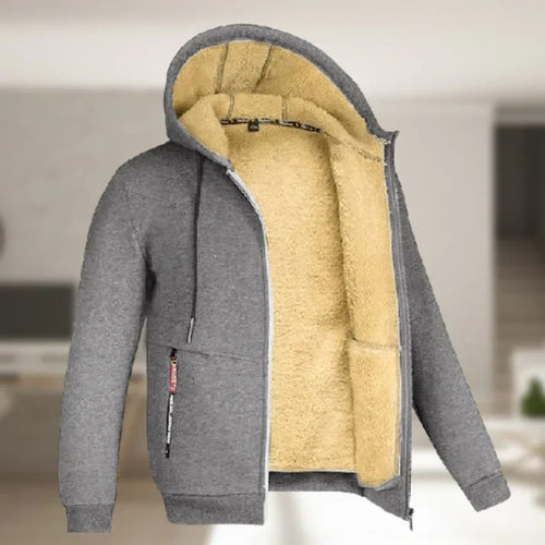 Men's Hooded Jacket for Autumn Winter Outdoor Wear