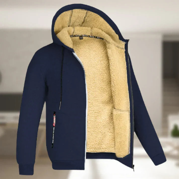 Men's Hooded Jacket for Autumn Winter Outdoor Wear