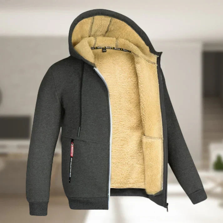 Men's Hooded Jacket for Autumn Winter Outdoor Wear