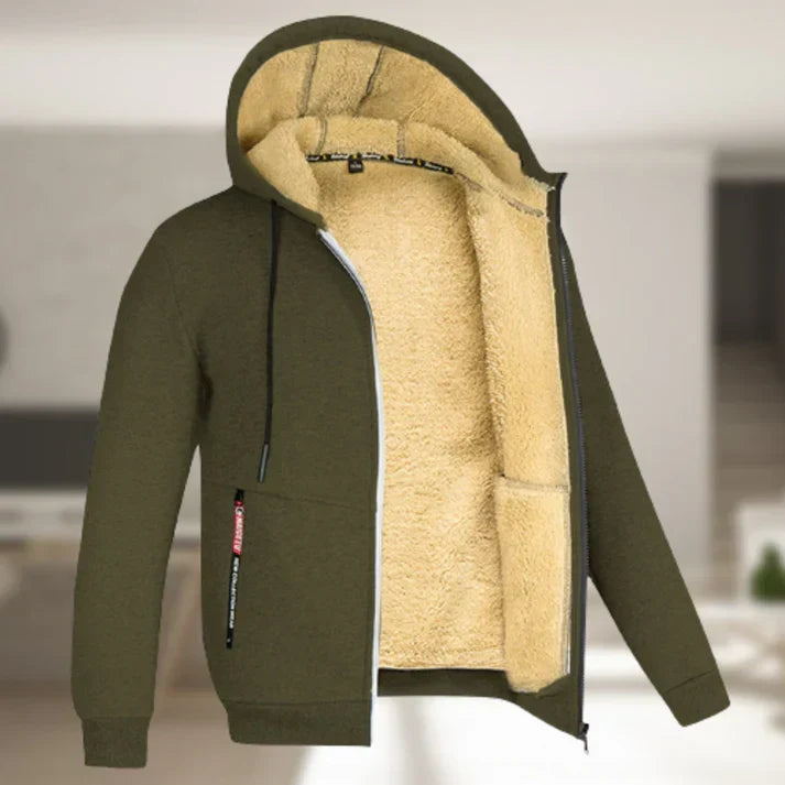 Men's Hooded Jacket for Autumn Winter Outdoor Wear