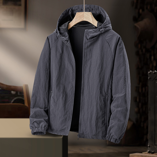 Men's Hooded Jacket for Spring and Autumn Wear