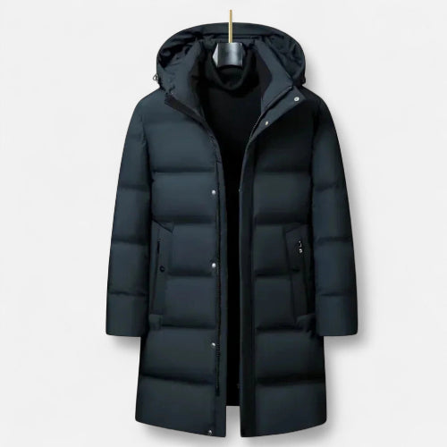 Men's Hooded Puffer Coat for Cold Winter Days