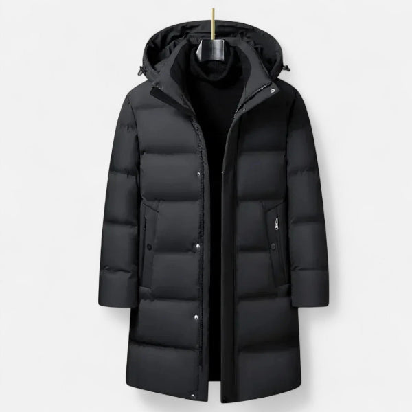 Men's Hooded Puffer Coat for Cold Winter Days