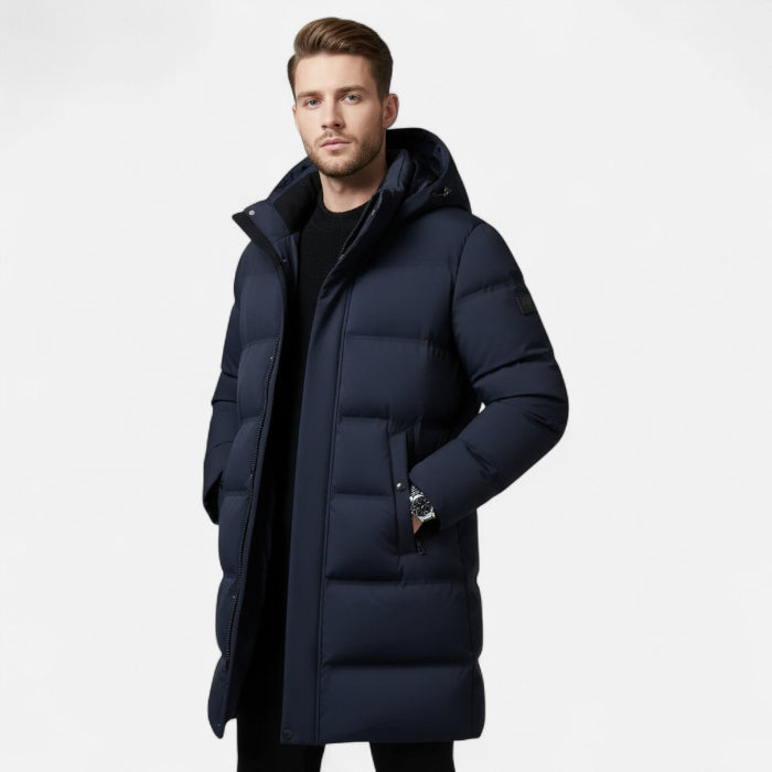 Men's Hooded Puffer Coat for Cold Winter Days